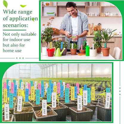Geetery 2000 Pcs Plastic Plant Labels 4'' Garden Plant Markers Nursery Name Tags Waterproof Pot Label Stakes Planting Sticks for Seeds Summer Outdoor Indoor Garden Flowers(Mix Color)