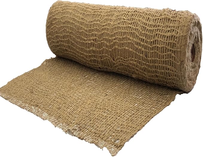 AK Trading CO. Jute Erosion Control, Soil Saver Mesh Blanket - 48" Wide x 75 Yard Roll (225 feet Long) - 900 Sq. Ft. Coverage