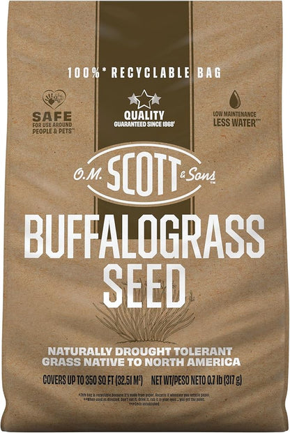 O.M. Scott and Sons Buffalograss Seed, Naturally Drought Tolerant Native Grass Seed, 350 sq. ft., 0.7 lb.