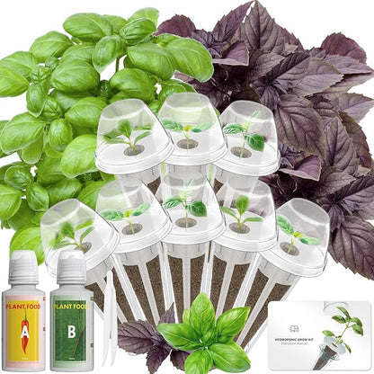 Lyko Basil Seed Pod Kit for AeroGarden, iDoo, Ahopegarden, GARDENCUBE, 7 Pods with Genovese Basil, Mint, Marigold, Borage, Dandelion, Liquorice, Hydroponics Growing System Kits for Indoor Garden