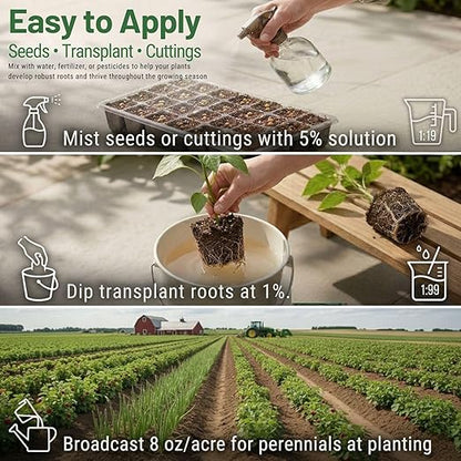 RG800147 Fertilizer - Improves Seed Germination & Root Growth, 8 oz Liquid Concentrate