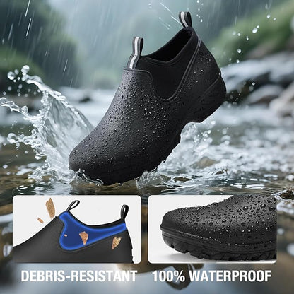 HISEA Women's Ankle Rain Boots Waterproof Rubber Garden Shoes Outdoor