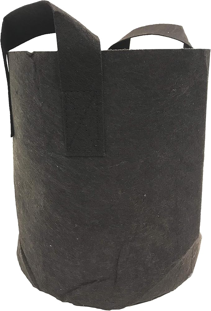 Viagrow Grow Bags/Aeration Fabric Pots with Handles (5 Pack), 1 Gallon, Black (V1GAPOT-5)