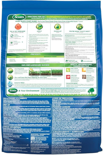 Scotts Turf Builder Halts Crabgrass Preventer with Lawn Food - Pre-Emergent Weed Killer, Lawn Fertilizer, 5,000 sq. ft., 13.35 lb