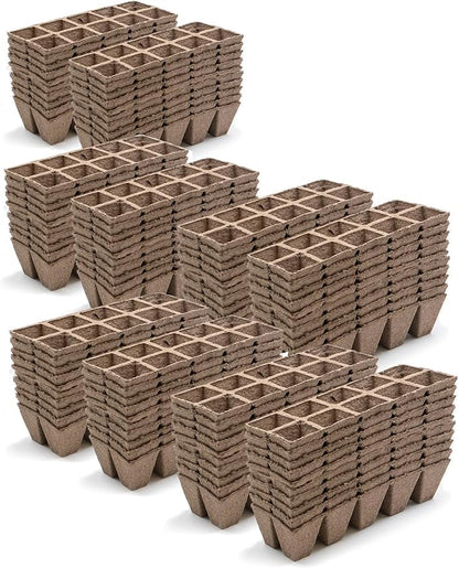 Ferry Morse Jiffy Seed Starting Strips - Biodegradable, Plant Starter Trays - 100 Strips (1000 Cells) - Peat