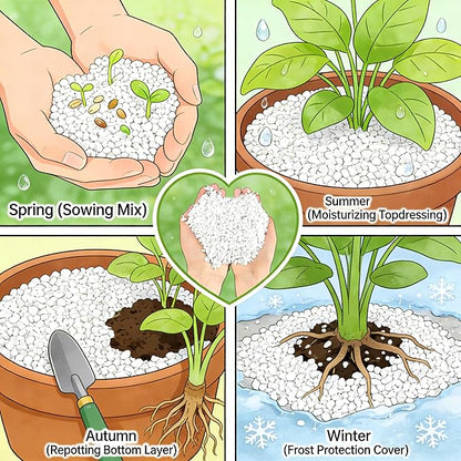 10QT Organic Perlite Horticultural Soil Amendment for Plants and Enhanced Drainage Enhanced