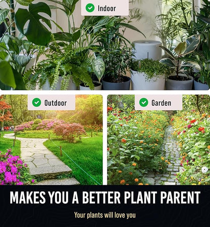 GROWIT Soil Water Monitor for Plants - Soil Moisture Meter | Hydrometer for Plants | Plant Moisture Meter Houseplants | Water Tester for Plants | Farming Indoor and Outdoor Plants- Hunter Green