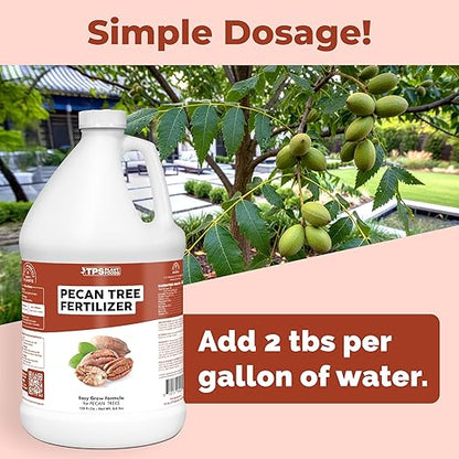 Pecan Tree Fertilizer for Pecan Trees, Supports Strong Growth and Hearty Nuts in All Varieiteis of Nut Trees, Liquid Fertilizer by TPS Plant Foods, 1 Gallon (128 oz)