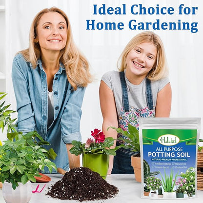 Halatool 3QT Indoor Potting Soil for Plants Orchid Potting Mix Garden Top Succulent Bonsai Soil for Aloe Vera Houseplants Flowers Vegetables & Herbs