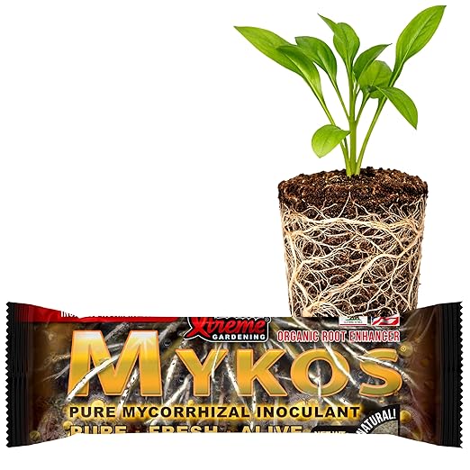 Xtreme Gardening Mykos Mycorrhizae for Plants 100g (3.5oz) – Granular Mycorrhizal Fungi Root Inoculant, OMRI Listed Organic Biofertilizer for Stronger Roots & Nutrient Uptake, Treats 20 Plants