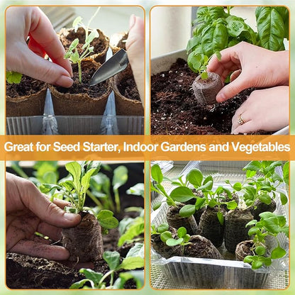 Legigo 200 Pcs 36mm Seed Starter Peat Pellets Pods for Seedlings- Compressed Seed Starting Pellets Seed Starter Pods Plugs Soil Peat Pods for Starting Seeds, Garden Planting Herb Flower Vegetables