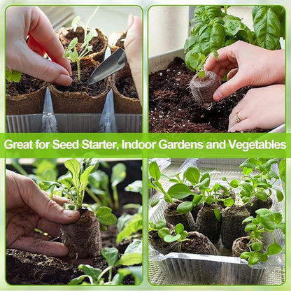 Legigo 500 Pcs 30mm Seed Starter Peat Pellets for Seedlings- Compressed Seed Starter Pods Seed Starting Pellets Plugs Soil Peat Pods for Starting Seeds, Garden Planting Herb Flower Vegetables