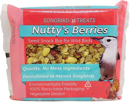 Songbird Treats Seed Cake Variety 4 Pack | 8 oz Bird Seed Cakes for Wild Birds