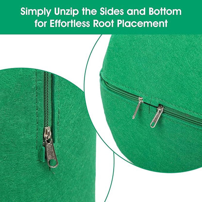 3 Piece Upside Down Tomato & Strawberry Planter Set - Hanging Grow Bags with 4 Side Zippers & 1 Bottom Zipper - Tomato Kit & Strawberry Kit for Easy Vertical Gardening