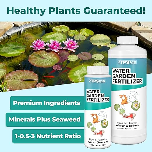 Water Garden Fertilizer, Complete Liquid Water Garden Plant Food, 32 oz (1 Quart)
