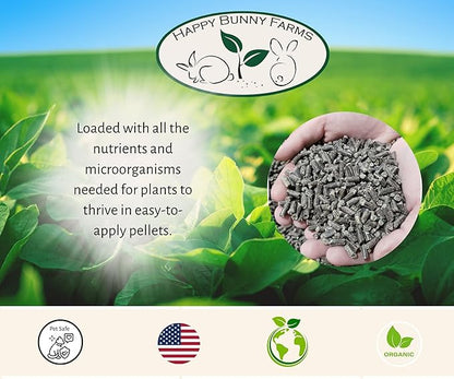 Chicken Manure Pellets, 4-3-2 NPK Organic Plant Fertilizer and Soil Rebuilder, 1.5lb Bag