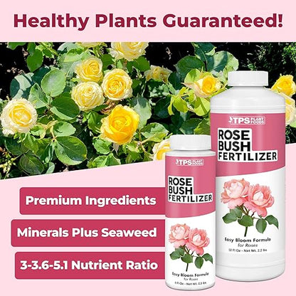 Rose Bush Fertilizer, Complete Liquid Rose Bush Plant Food, 32 oz (1 Quart)