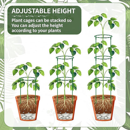36 Pack Plant Support Stakes Sets - Versatile Plant Cages, Stackable Garden Flower Support， Small Plant Stakes for Indoor Plants,Tomato,Monstera, Peony, Hydrangea, Climbing Plants