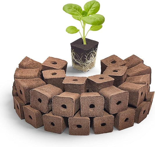 50 Pack Hydroponics Grow Sponges -Square Sponge Replacement Part Replacement Root Growth Sponge Seed Pods for Hydroponic Garden Indoor Growing System, Seed Starter Sponges Pod Kit