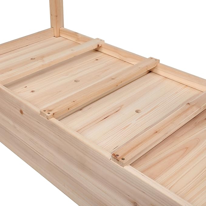 Topeakmart Wooden Garden Planter Boxes 48 X 23 X 30in Elevated Raised Garden Bed Outdoor with Legs Wooden Gardening Box for Flower/Vegetable/Herb/Tomato/Backyard/Patio, 2pcs