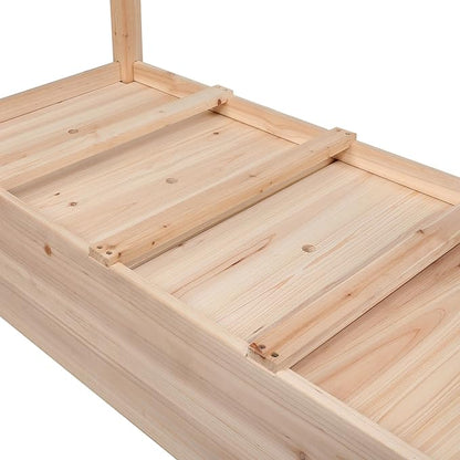 Topeakmart Wooden Garden Planter Boxes 48 X 23 X 30in Elevated Raised Garden Bed Outdoor with Legs Wooden Gardening Box for Flower/Vegetable/Herb/Tomato/Backyard/Patio, 2pcs