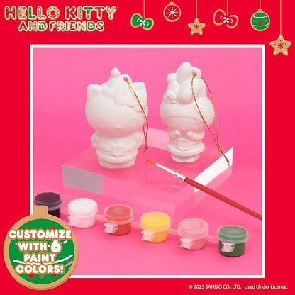 Horizon Group USA Paint Your Own Figurine Kit, DIY Art Project for Kids, Hello Kitty and My Melody Ornaments