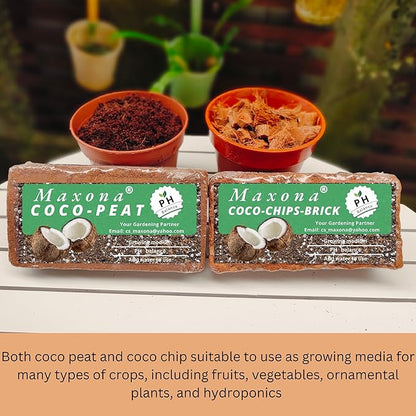 Maxona 4 Pcs Coco Coir Peat, 4.4LBS (1.1LBS/Pcs) Coconut Husk Bricks, Mulching Medium for Plants, Easy to Expand, Organic Compressed Fiber Husk Substrate for Plants, Flowers, Herbs and Seeds Starting