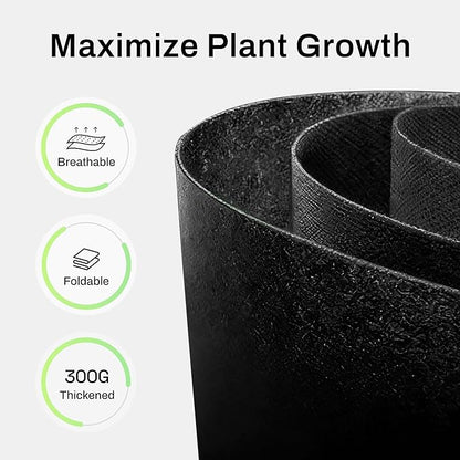BN-LINK 10-Pack 5 Gallon Grow Bags, Heavy Duty Aeration Fabric Pots with Handles, Thickened Nonwoven Plant Bags for Vegetables, Flowers, Fruits