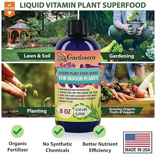 Gardenera Plant Growth Superfood for Avocado Trees with 18 Vitamins & Minerals - Organic Plant Food Fertilizer - Micro-Fungi and Bio-Organisms for Avocado Plant Care & Growth Enhancement - 8oz