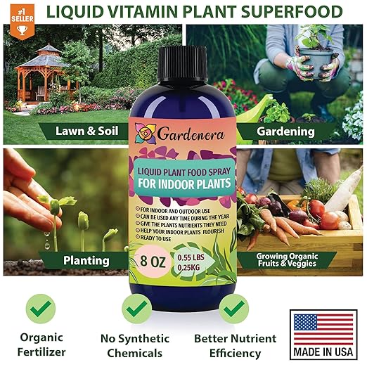 Gardenera Plant Growth Superfood for ANTHURIUM with 18 Essential Vitamins & Minerals - Organic Plant Food Fertilizer - Micro-Fungi and Bio-Organisms for ANTHURIUM Plant Care & Growth Enhancement - 8oz
