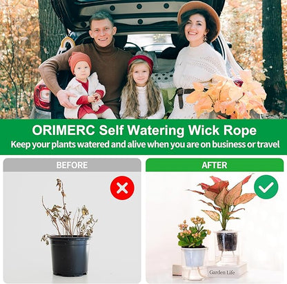 ORIMERC 50 Pack 3 inch semi Hydroponics Nursery Net Pots for Plants, Net Cups with Self Watering Rope & Plant Labels, Kratky Aquarium Plant Pot, Slotted Mesh Pots Hydroponic Baskets Growing