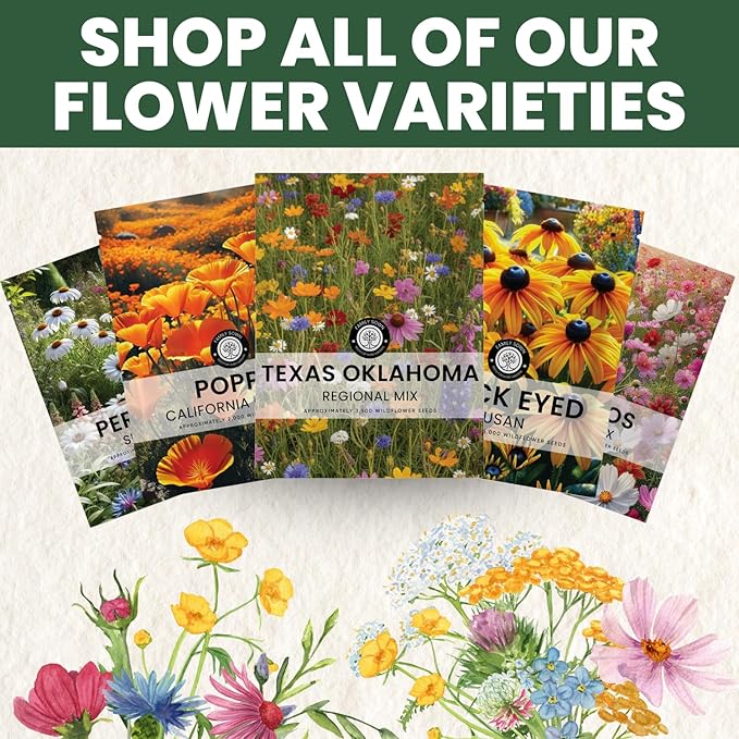 Texas Oklahoma Regional Mix – 3,500 Seeds for Planting – 2026 Season – 5-Gram Pouch