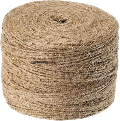 Rayher 4200331 Jute Twine 3Ply, Jute String for Craft, Floristry and Decorations, Diameter 3.5 mm, Length 280 m, Natural