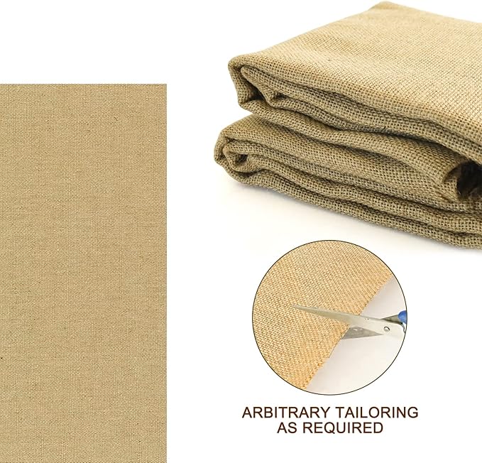 Agfabric 64 inch x50 Feet Garden Burlap Fabric Roll, Burlap Tree Wrap,Multipurpose High Density Natural Jute Material for Gardening,Aisle Runner,Crafts,Weed Barrier