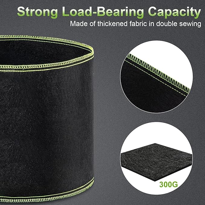2 PCS Potato Grow Bags 7 Gallon with Flap Plant Grow Bags Garden Vegetable Planting Pots Grow Bags for Growing Potatoes Tomato and Fruits Outdoor 35cm/13.7inch Diameter 28cm/11inch Height