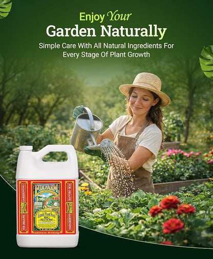 Fox Farm Big Bloom Liquid Plant Food - Organic Bloom Fertilizer for Flowering & Fruiting Plants, Contains Earthworm Castings & Bat Guano - Supports All Stages of Plant Growth - 0-0.5-0.7 NPK, 1Gallon