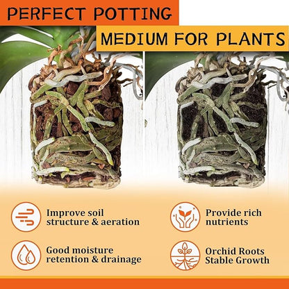 Legigo 12 Quarts Organic Orchid Potting Bark- All Natural Orchid Bark Potting Mix Pine Bark Wood Chips for Plants, Orchid Root Development, Houseplant Garden Mulch, Potting Soil Mix