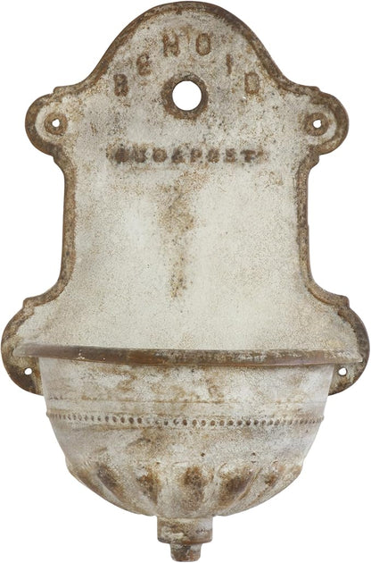 Creative Co-Op Reproduction of Vintage Iron Wall Water Fountain