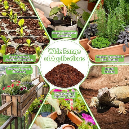 Riare 100 Pcs 30mm Organic Coco Coir Seed Starter Soil, Compressed Coconut Coir Potting Soil Mix for Seed Starting, Coconut Fiber Pellet for Planting Indoor & Outdoor Plants, Vegetables, Garden