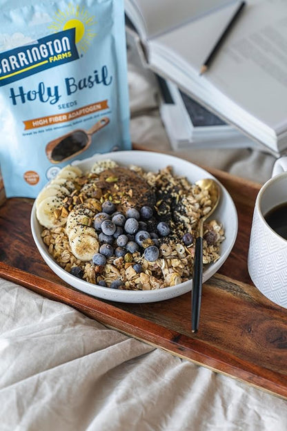 Carrington Farms Holy Basil Seeds – Gluten Free, Paleo, Keto, High Fiber Seeds – Plant-Based, Calcium-Packed, Daily Nutrition Boost, 8 ounce