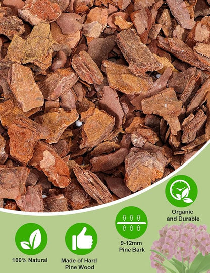 TOYPOPOR Orchid Potting Mix, (3 Quarts)Orchid Bark With Perlite, Potting Soil Medium for Plant Indoor, Pine Bark Wood Chips for Houseplant Fast Drainage, Water Retention, Air Flow and Root Ventilation