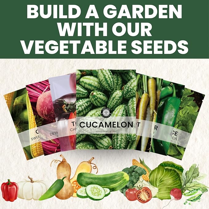 Cucamelon – 65 Premium Seeds for Planting – Mini Watermelon-Like Fruits for The 2026 Season – 200-Milligram Pouch