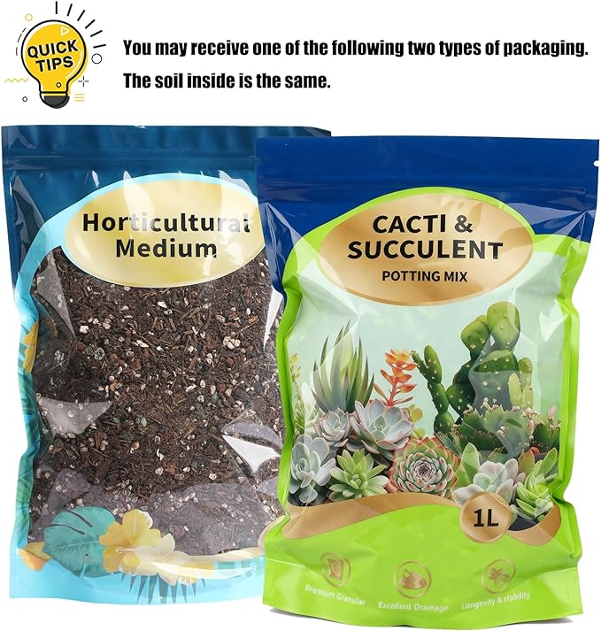Succulent & Cactus Soil Potting Mix 10qt, Chunky Dirt with Fast Draining Fits for Bonsai, Terrarium and Houseplant