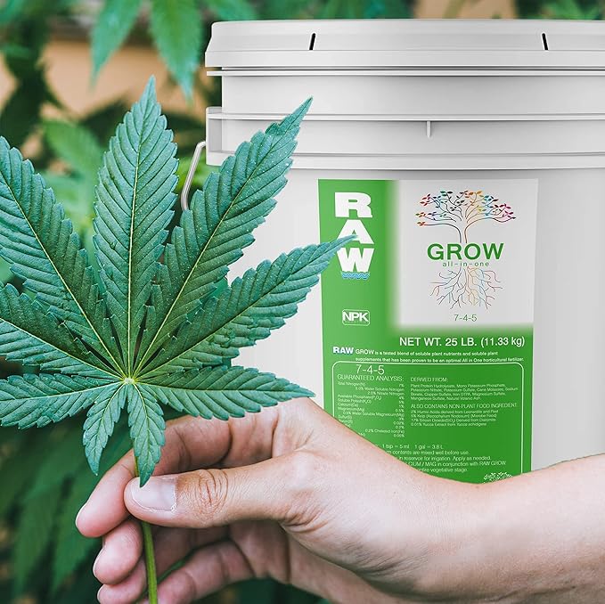 RAW All in One Grow 25lb - Complete Plant Nutrition for Thriving Growth - Indoor, Outdoor, Hydroponic Use