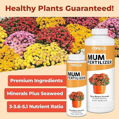 Mum Fertilizer, Complete Liquid Mum Plant Food for All Chrysanthemum, 32 oz (1 Quart)