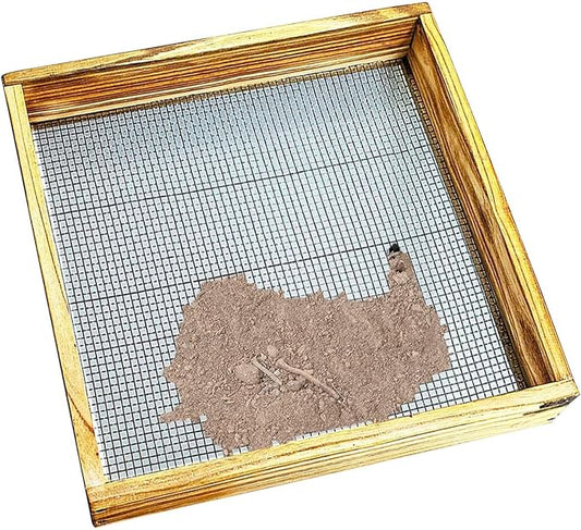 Dirt Sifter Screen - Handheld Garden Sifter | Compost Soil Screen Sifter, Solid Wooden Gravel Sifter, Soil Sieve Dirt Strainer for Compost Dirt Potting Soil Sifting Gravels Peat Moss Bonsai Tool