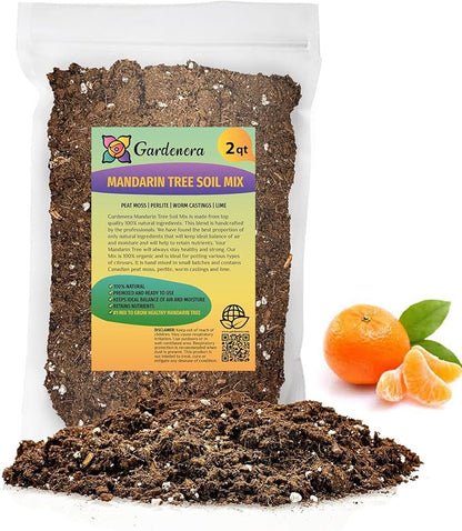 Give Your Mandarin Trees The Best Growing Environment - Gardenera Premium Potting Soil for Bountiful Harvests - 2 Quart