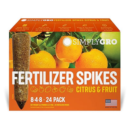 Fertilizer Spikes for Citrus & Fruit Trees & Shrubs (24 Spikes - 6.0 Lbs)