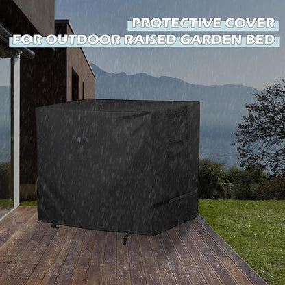 Outdoor Raised Garden Bed Cover for Best Choice Products 34x18x30in Raised Garden Bed, Outdoor Planter Box Stand Cover for Mobile Elevated Wood Planter/Planting Bed