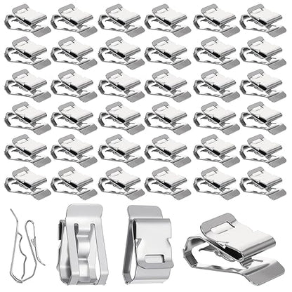 150 Pcs Stainless Steel Cable Clips, Metal Trailer Wire Clip for Electrical Cord Management, Wire Clips for Cords, Metal Cable Clamps Solar Panel PV Wiring Boat Trailer Applications (1 x 0.5 Inch)